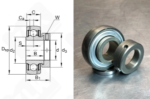 Подшипник 480206SA (GRAE30NPPB,YET206) шариковый 30-62-37,5 мм