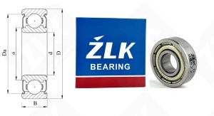 Подшипник 1000095 ZZ (695ZZ) радиальный шариковый 5-13-4 мм