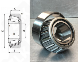 Подшипник 4580/4535 радиально-упорный роликовый конический 50,8-104,775-39,687 мм