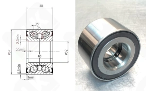 Подшипник 32BWD06E1CA26ZA радиально-упорный шариковый 32-67-40 мм