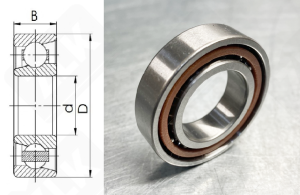 Подшипник 66306Е (7306BEAT85) радиально-упорный шариковый 30-72-19 мм