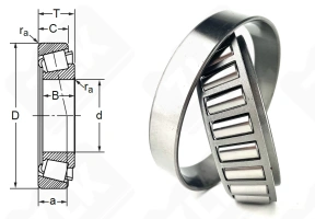 Подшипник 2007116 (32016) радиально-упорный роликовый конический 80-125-29 мм