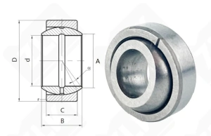 Подшипник ШСП9К (GE9ES) шарнирный 9-20-6/9 мм