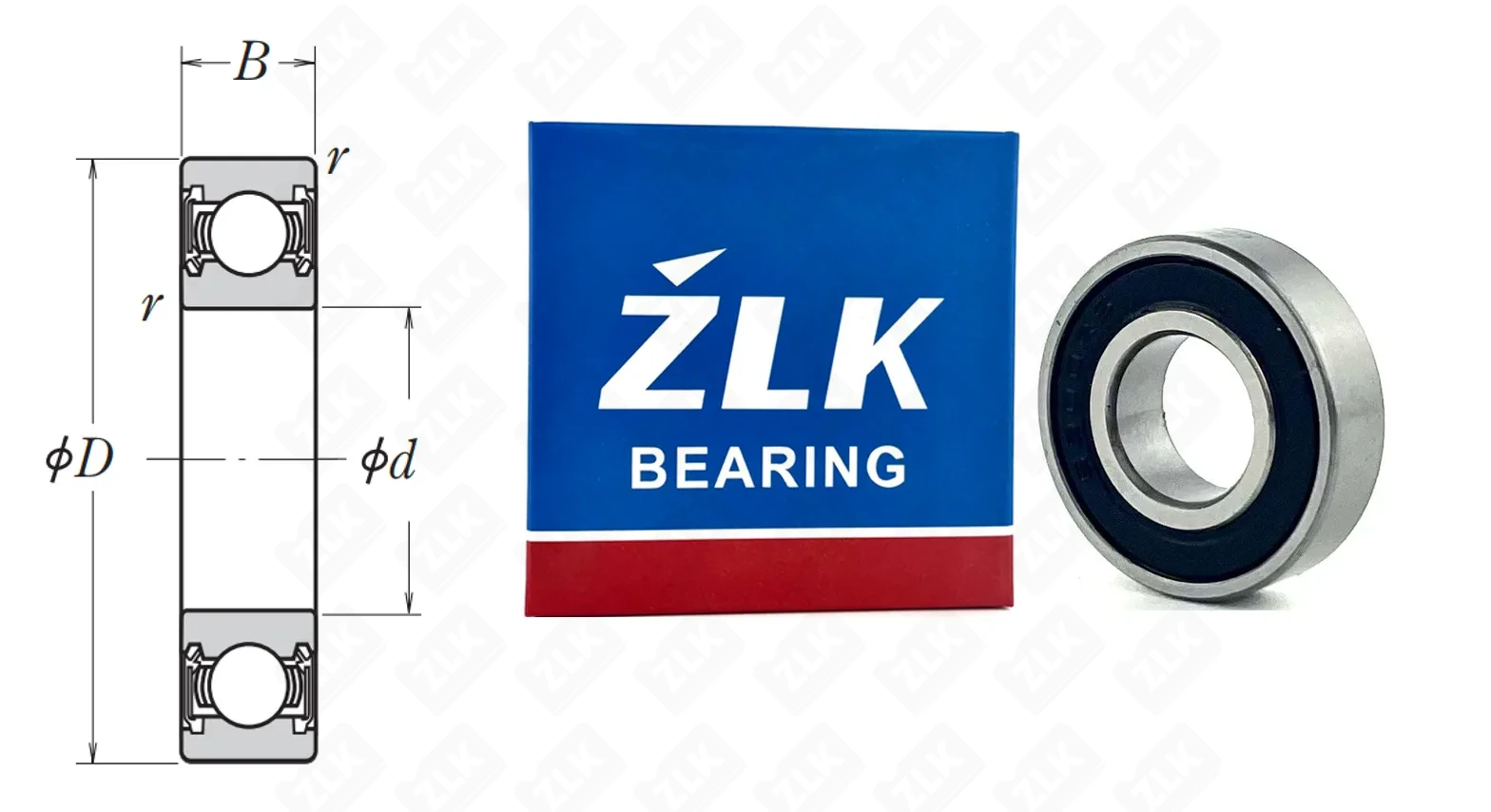 Подшипник шариковый 1000900-2RS (69002RS) 10×22×6 мм ZLK