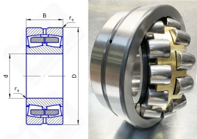 Подшипник 3680 Н (22380MBW33) радиальный роликовый самоустанавливающийся 400-820-243 мм