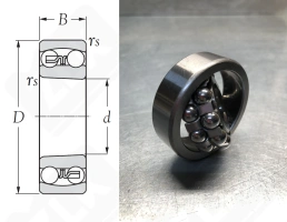 Подшипник 1206 (1206) радиальный шариковый самоустанавливающийся 30-62-16 мм