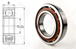 Подшипник 36217 Е (7217CP) радиально-упорный шариковый 85-150-28 мм