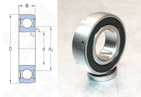 Подшипник 1726205 (QJ205 2RS1) радиальный шариковый 25-52-15 мм