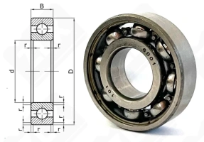 Подшипник 101 (6001) радиальный шариковый 12-28-8 мм