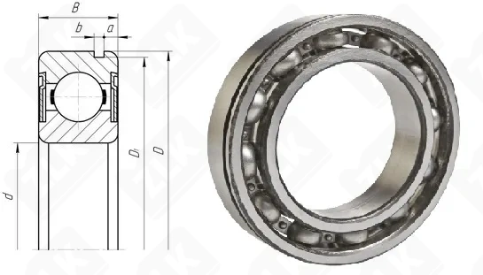 Подшипник шариковый (LR200-2RS) 10×32×9 мм Craft