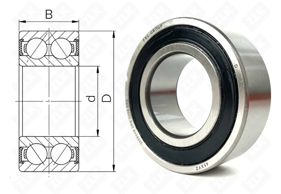 Подшипник шариковый 3056209 (5209,3209) 45×85×30.2 мм FBC