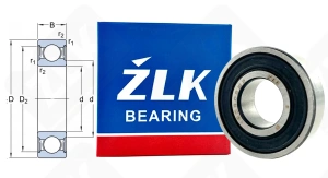 Подшипник 180202Ш2 (62022RS) радиальный шариковый 15-35-11 мм