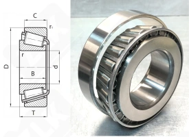 Подшипник VKHB2036 радиально-упорный роликовый конический 57,15-112,412-31,162 мм