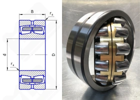 Подшипник 3608 (22308ACMB) радиальный роликовый самоустанавливающийся 40-90-33 мм