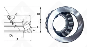 Подшипник 9039436 (29436E) упорный роликовый самоустанавливающийся 180-360-109 мм
