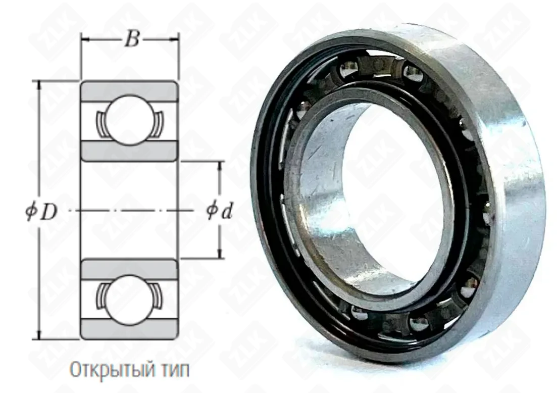 Подшипник шариковый 1000801 (6801) 12×21×5 мм Neutral