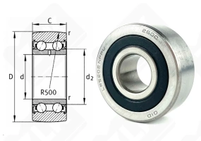 Подшипник LR5202NPPU (305802C-2Z,542802,LR5202-2Z) радиально-упорный шариковый 15-40-15,9 мм