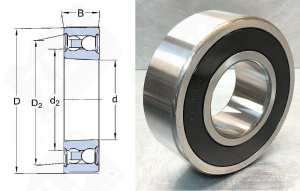 Подшипник 111511E (2211K2RSTNGC3) радиальный шариковый самоустанавливающийся 55-100-25 мм