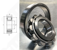 Подшипник 2222 (N222) радиальный роликовый 110-200-38 мм