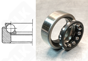 Подшипник 996805 радиально-упорный шариковый 28-50-20,15 мм