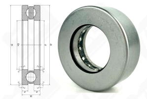 Подшипник 25TAG001 упорный шариковый 25-45-15,8 мм