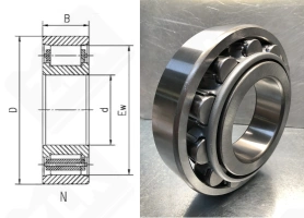 Подшипник 2208 (N208) радиальный роликовый 40-80-18 мм