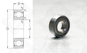 Подшипник R166ZZ (79100200CMT) радиальный шариковый 4,76-9,52-3,18 мм