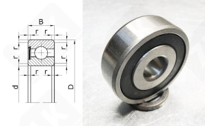 Подшипник 160703 (6703RS) радиальный шариковый 17-62-20 мм