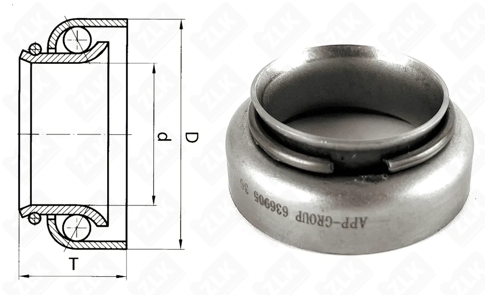 Подшипник шариковый 636905  (636905) 23.5×36.5×14.8 мм Россия