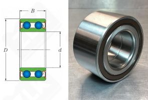 Подшипник JWB3035 радиально-упорный шариковый 40-74-40 мм