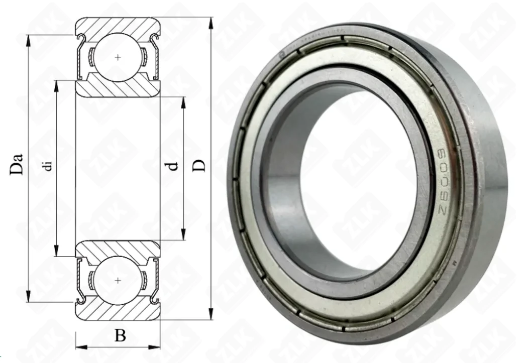 Подшипник шариковый 80109 (6009 ZZ) 45×75×16 мм UBC