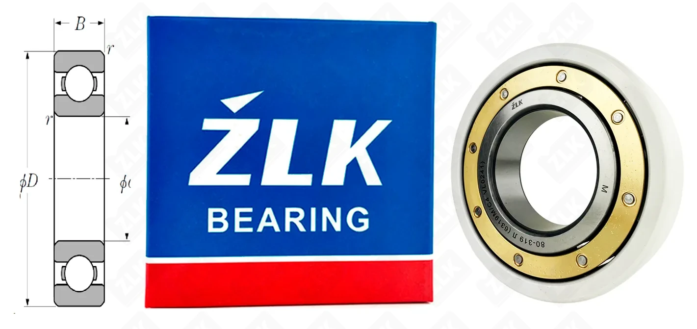 Подшипник шариковый 319 (6319MC4VL0241) 95×200×45 мм ZLK