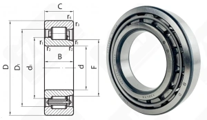Подшипник 42214 (NJ214) радиальный роликовый 70-125-24 мм