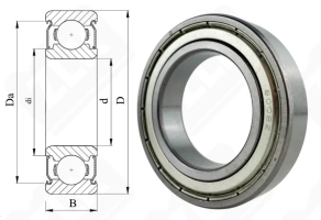 Подшипник 80109 (6009ZZ) радиальный шариковый 45-75-16 мм