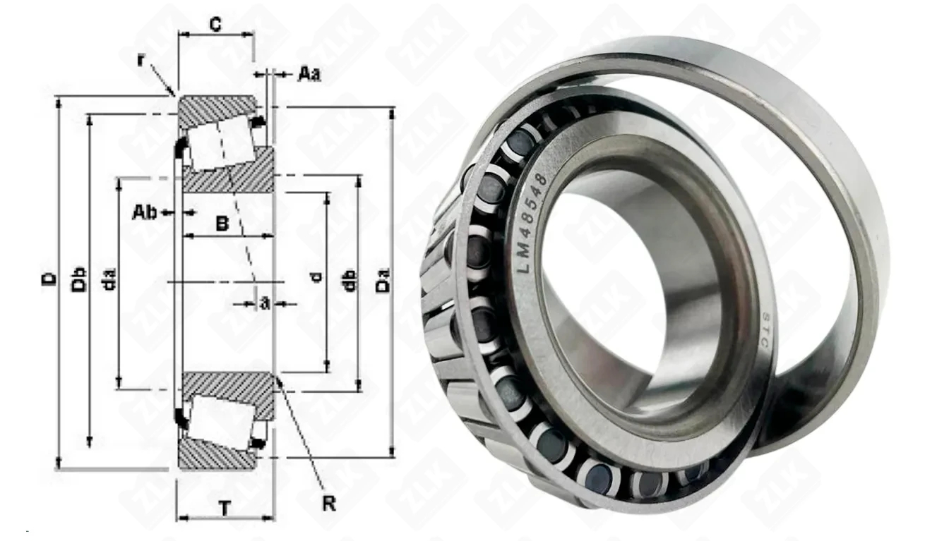 Подшипник роликовый  (LM48548/10) 34.925×65.088×18.034 мм STC