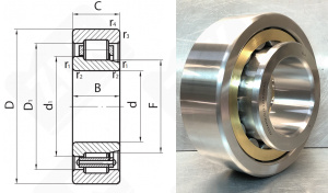 Подшипник 42620 Л (NJ2320M) радиальный роликовый 100-215-73 мм