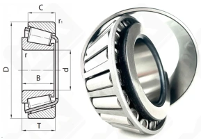 Подшипник HM807049/10 радиально-упорный роликовый конический 54,488-104,775-36,513 мм