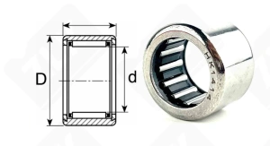 Подшипник HK1414 радиальный игольчатый 14-20-14 мм
