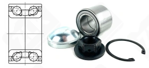 Подшипниковый ступичный узел VKBA6515 радиально-упорный шариковый 29-53-37 мм