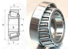 Подшипник HICAPJL69349/10 (KJL69349JL69310) радиально-упорный роликовый конический 38-63-17 мм