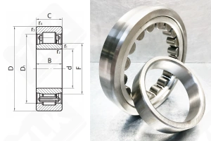 Подшипник 32219 Д (NU219ECLA) радиальный роликовый 95-170-32 мм
