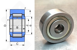Подшипник 962700 радиальный роликовый 10-36-15/16 мм