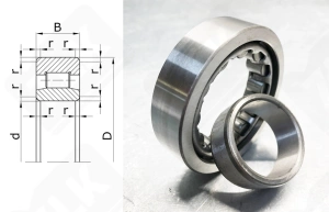 Подшипник 32205 (NU205) радиальный роликовый 25-52-15 мм