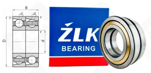 Подшипник 446234Л (7234ACMDT) радиально-упорный шариковый 170-310-104 мм