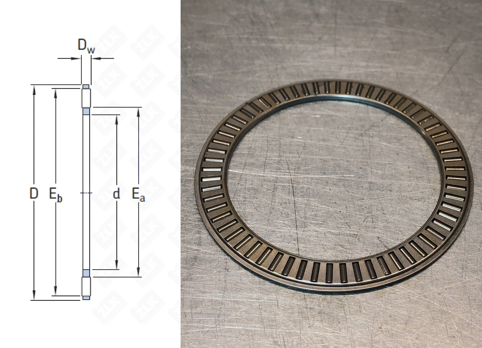 Подшипник игольчатый (572182R91) 63×82×2 мм Komatsu