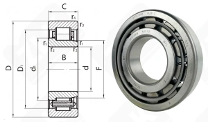 Подшипник 42313 (NJ313) радиальный роликовый 65-140-33 мм