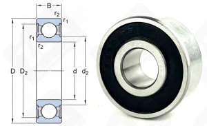 Подшипник 180501 (622012RS) радиальный шариковый 12-32-14 мм