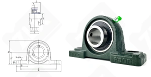 Подшипниковый узел 480308UCP (UCP308)