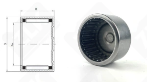 Подшипник BK3020 радиальный игольчатый 30-37-20 мм