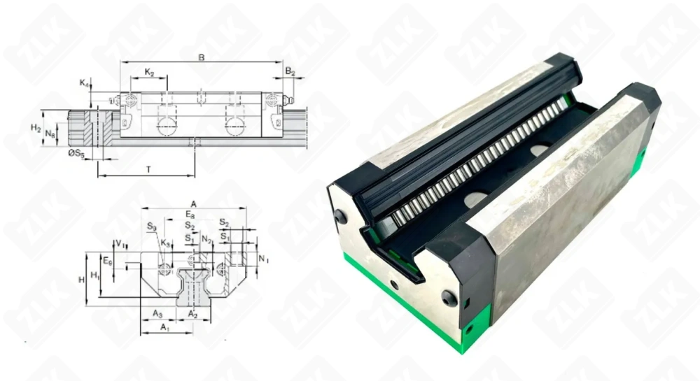 Каретка RWU55EHLG2V3 INA